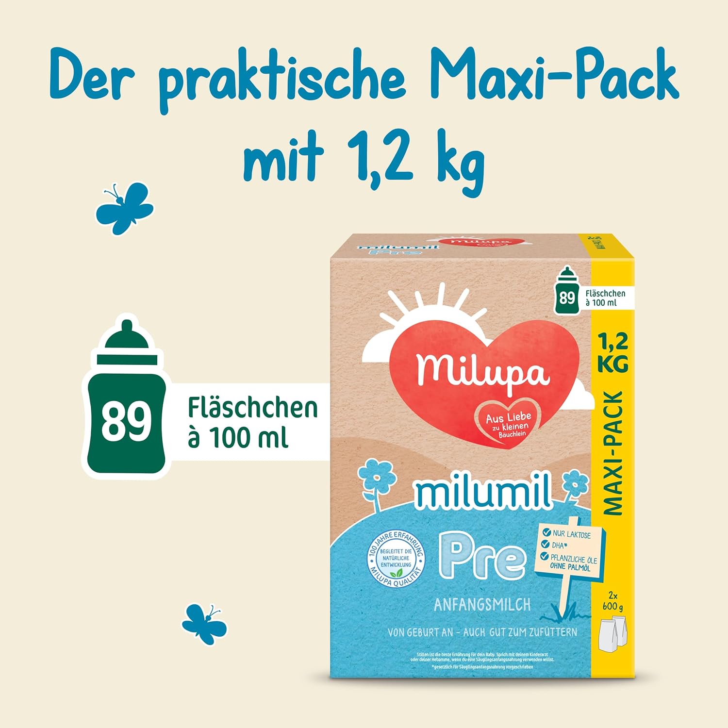 Milupa Milumil Pre, Tejpor babáknak - Fontos tápanyagokkal és pálmaolaj nélkül - 800 g Naty Shop