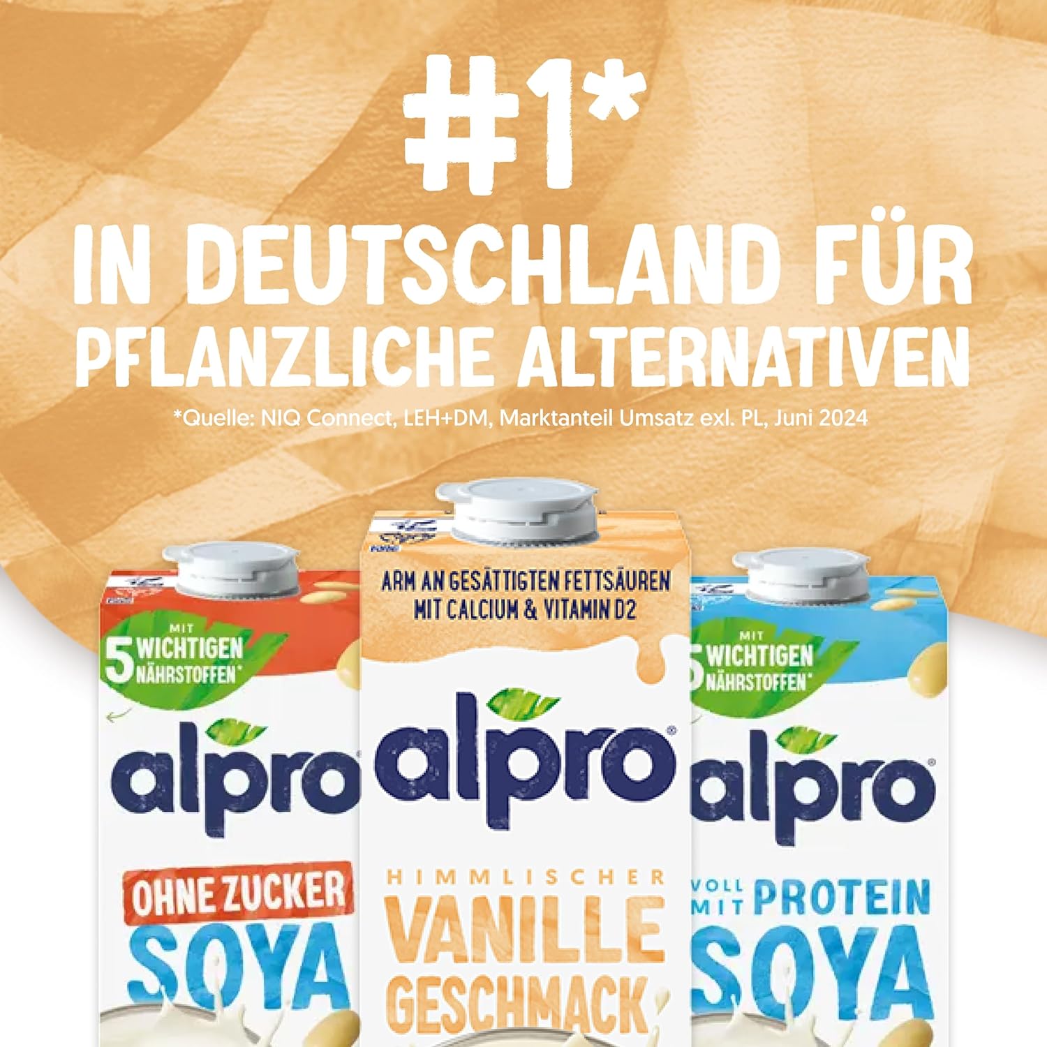 Alpro vaníliás szójatej 8x1L - Vegán és kalciumban gazdag