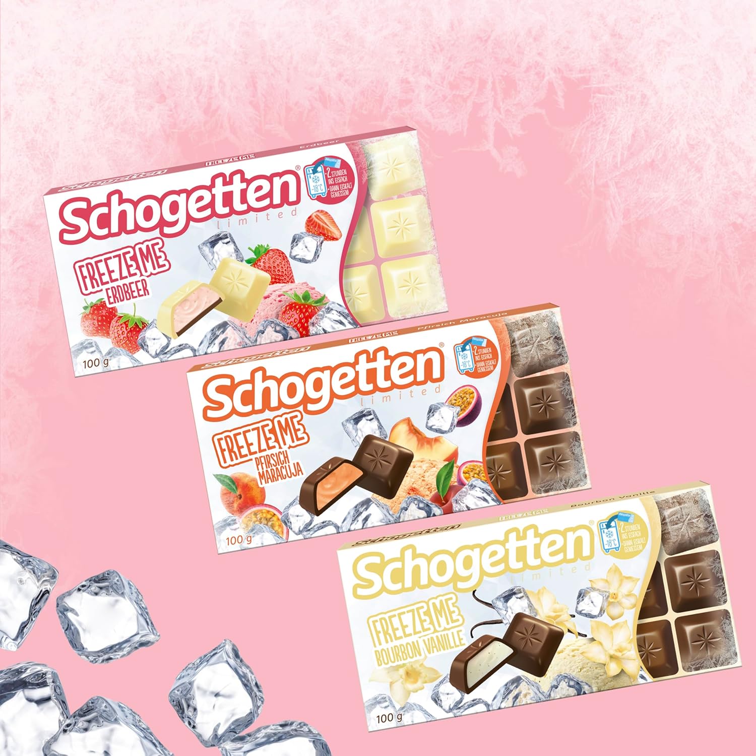 Schogetten Freeze Me Strawberry Limited Edition – hideg csokoládé fagylalt intenzív eper ízzel