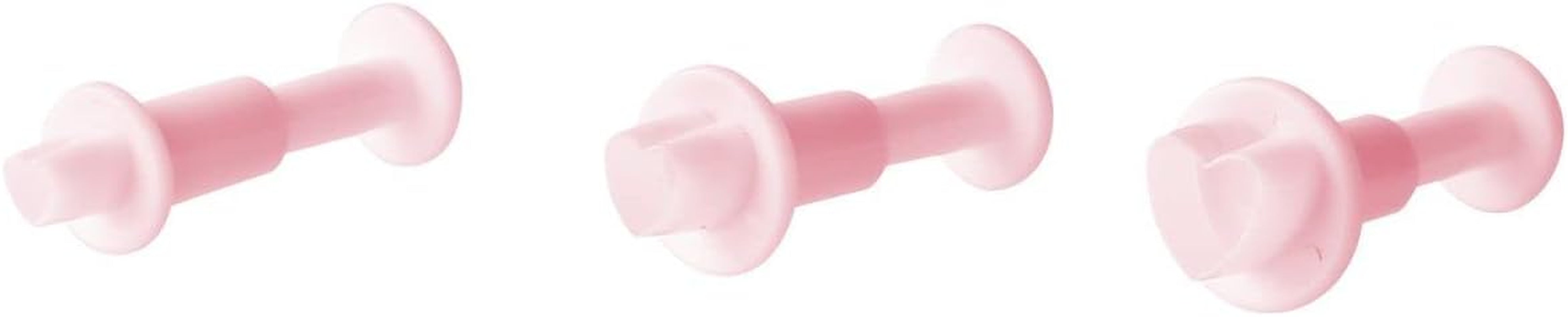 FACKELMANN 43073 Set de forme pentru biscuiți, 3 piese, inimă, roz