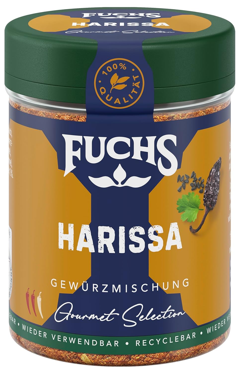 Fuchs Spices Gourmet Selection Közel-Kelet/Afrika - Kuszkusz és Bulgur fűszerkeverék Újratölthető fűszerkeverék Bulgur ételek fűszerezéséhez Vegán 55g