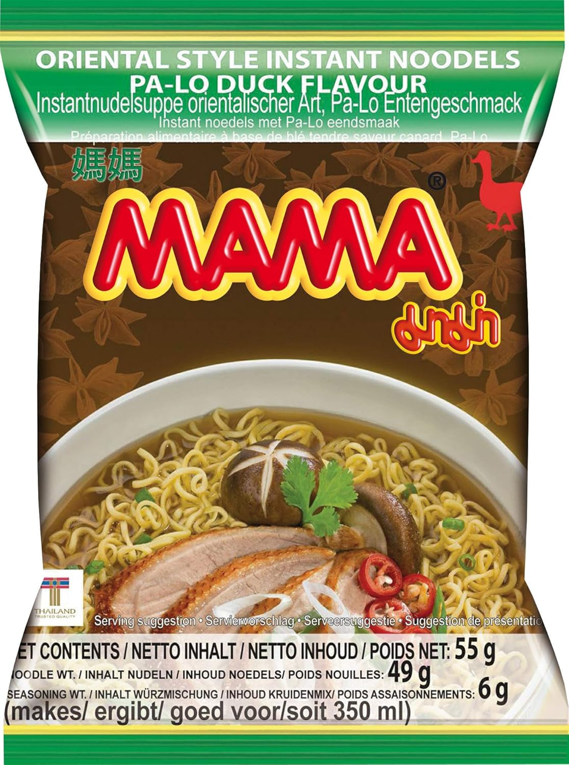 MAMA csirke ízű instant tészta - keleti stílusú instant tésztaleves - autentikus thai konyha - 24 x 55 g