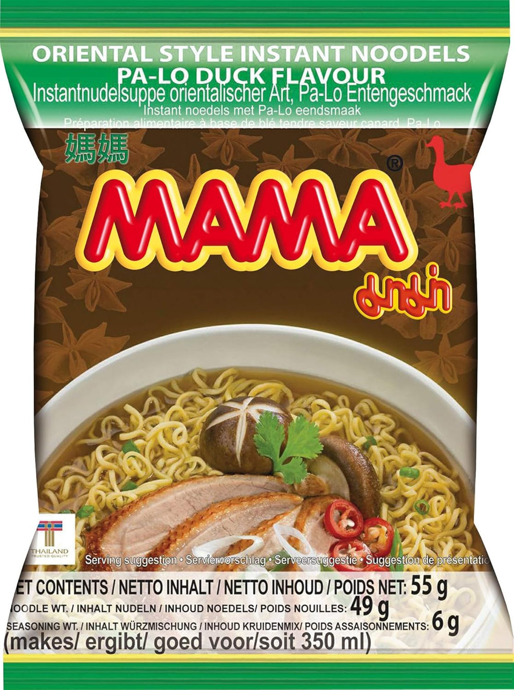 MAMA csirke ízű instant tészta - keleti stílusú instant tésztaleves - autentikus thai konyha - 24 x 55 g