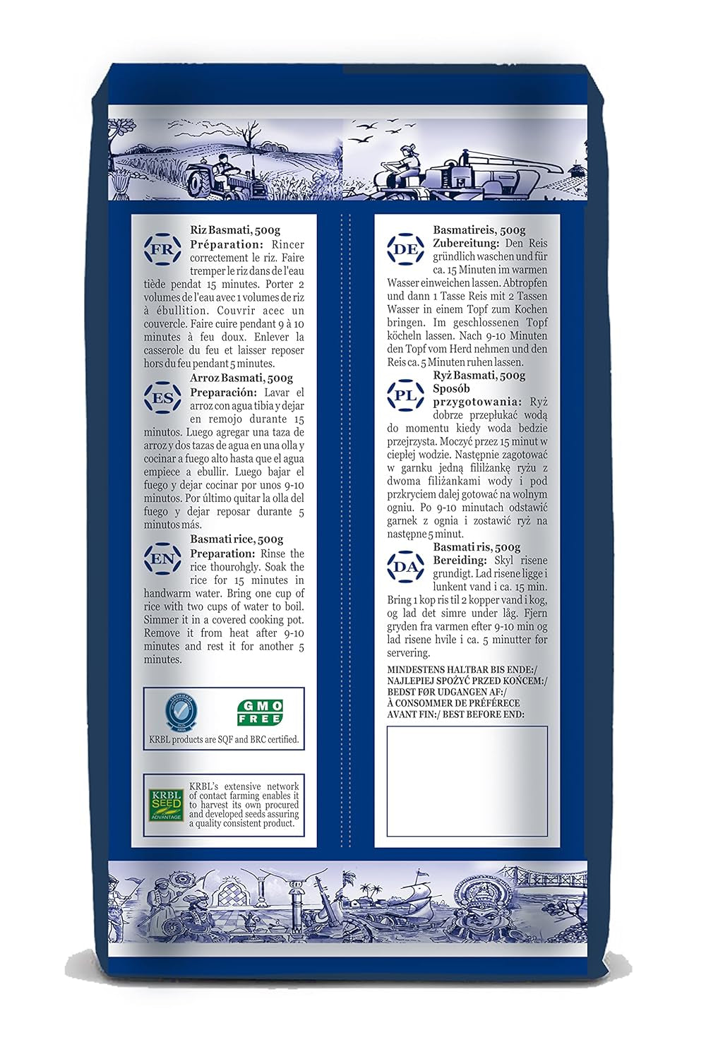 INDIA GATE Premium Basmati Rice – Aromás, finom hosszú szemű rizs Indiából, finom hosszú szemű (1 x 500 g)