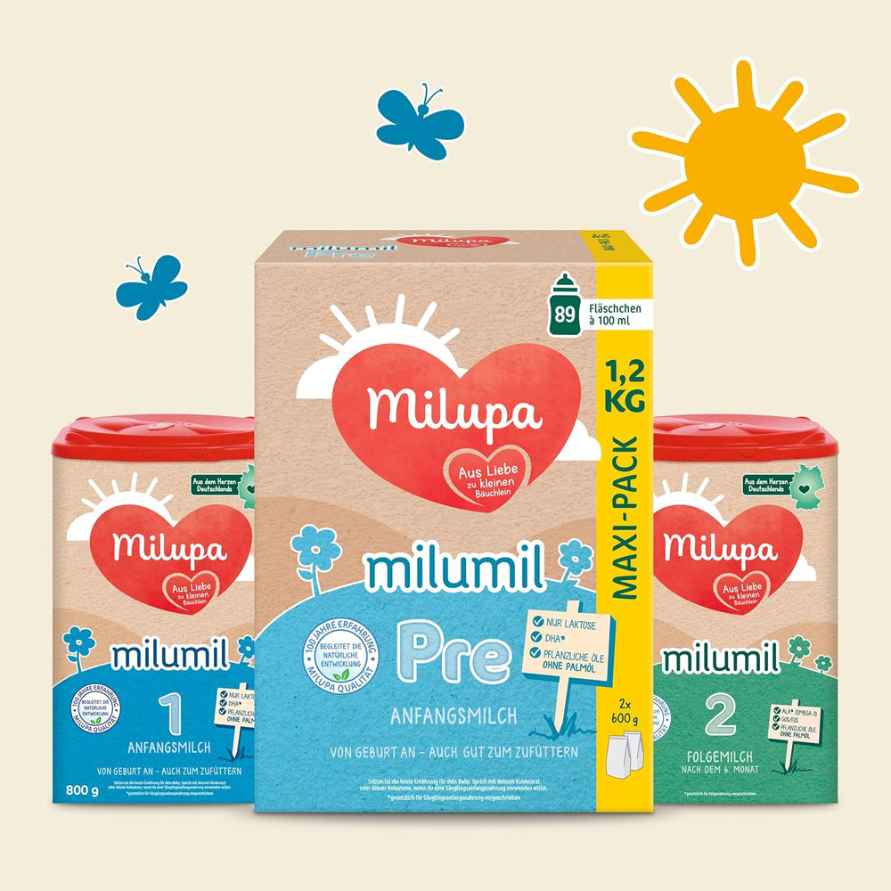 Milupa Milumil Pre, Tejpor babáknak - Fontos tápanyagokkal és pálmaolaj nélkül - 800 g Naty Shop