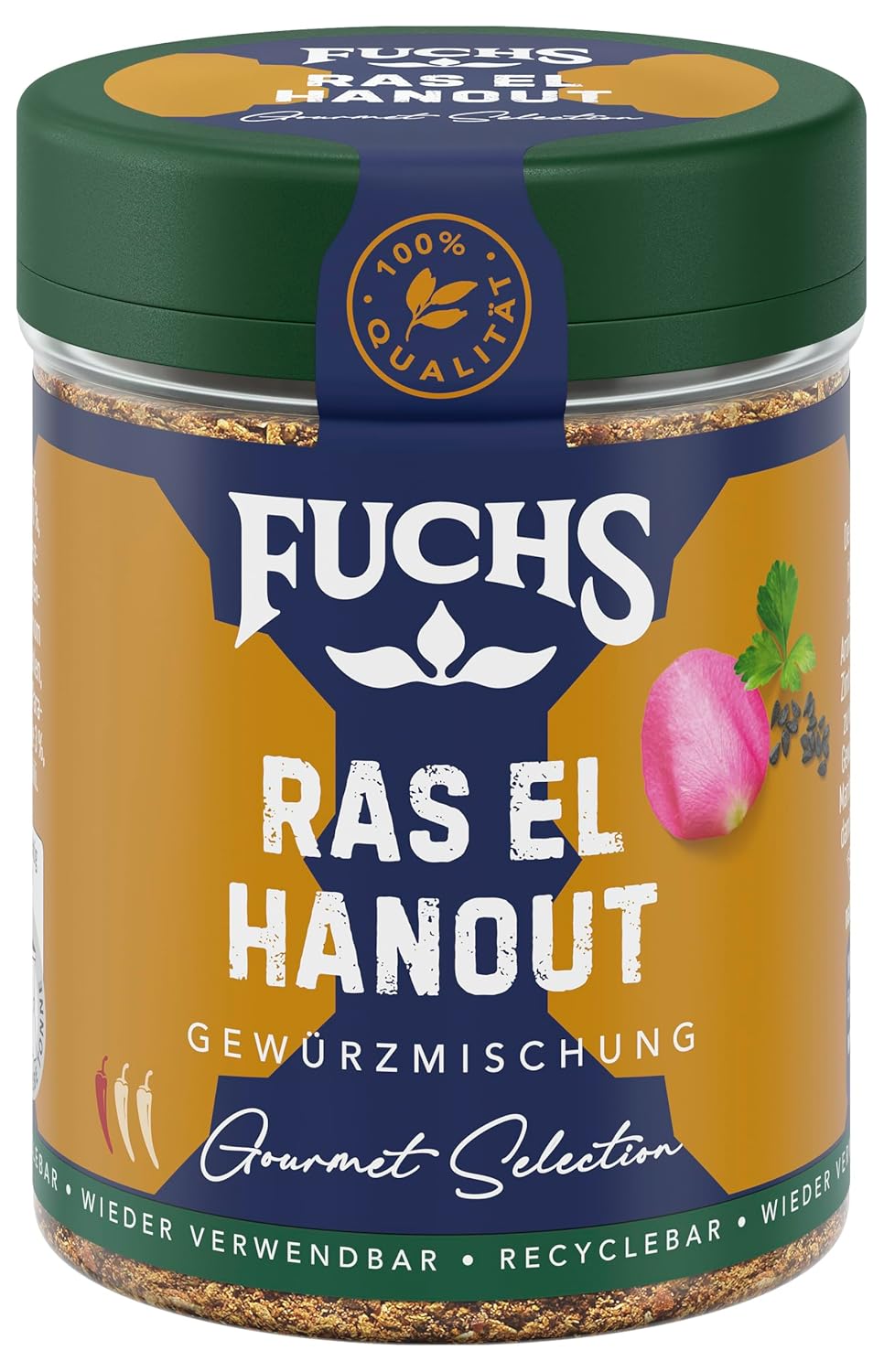 Fuchs Spices Gourmet Selection Közel-Kelet/Afrika - Kuszkusz és Bulgur fűszerkeverék Újratölthető fűszerkeverék Bulgur ételek fűszerezéséhez Vegán 55g