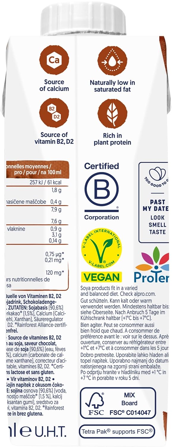 Alpro csokoládé szója ital – vegán, laktózmentes, gluténmentes