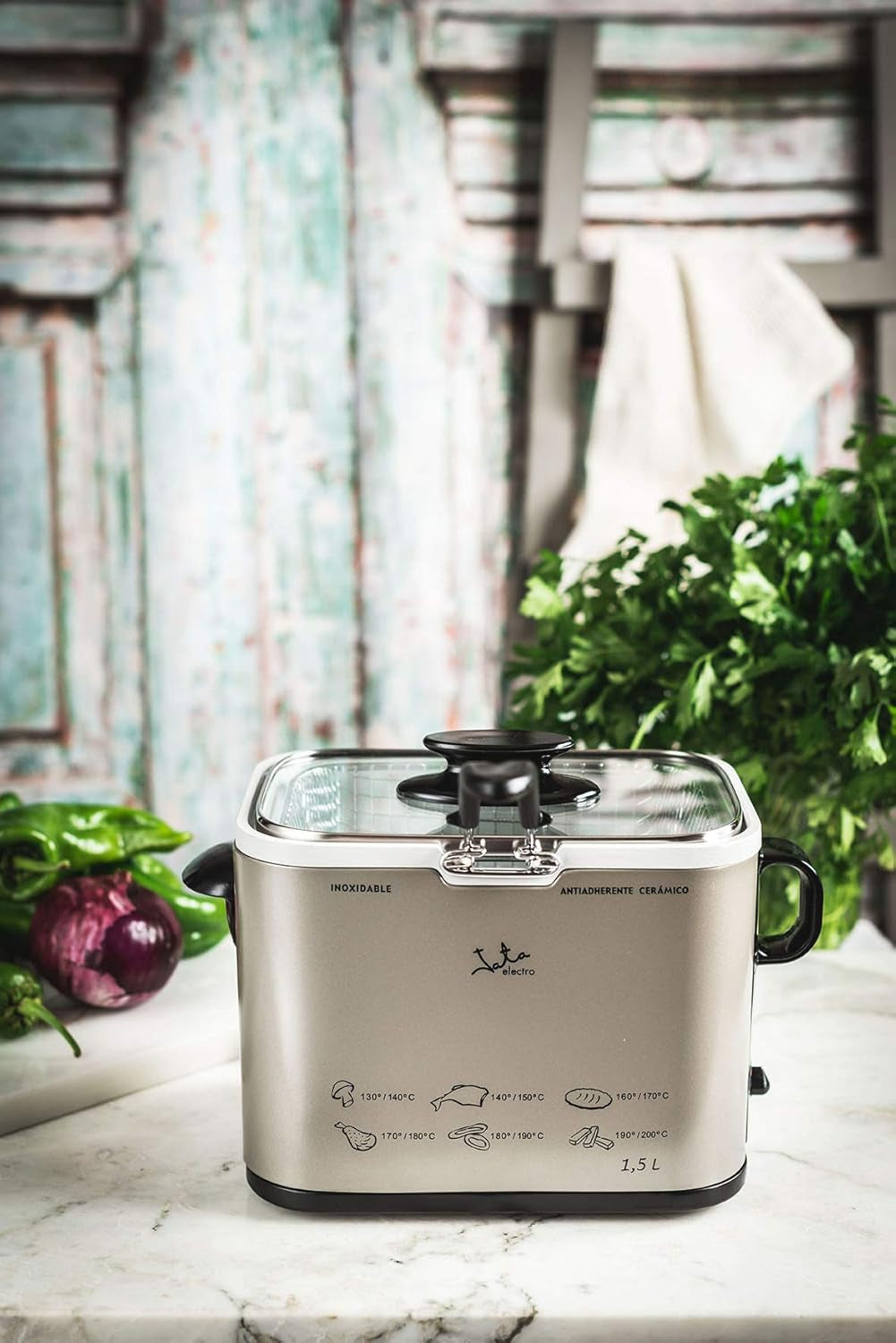 Tamaño FR326E - Fritőz, 1000 Watt, 1,3 literes Naty Shop Appliances