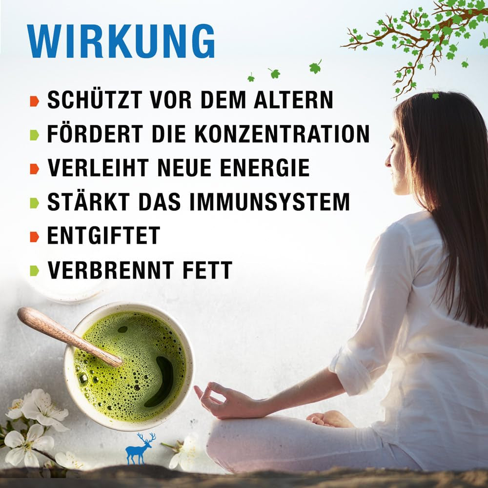 ORIGEENS BIO MATCHA CEREMONIAL GRADE „SHIKA” - Ceai japonez organic, provenit din Shizuoka - Matcha Latte/Usucha - Pliculeț de reumplere de 30 g - Ceai verde Matcha pulbere organic de calitate ceremonială