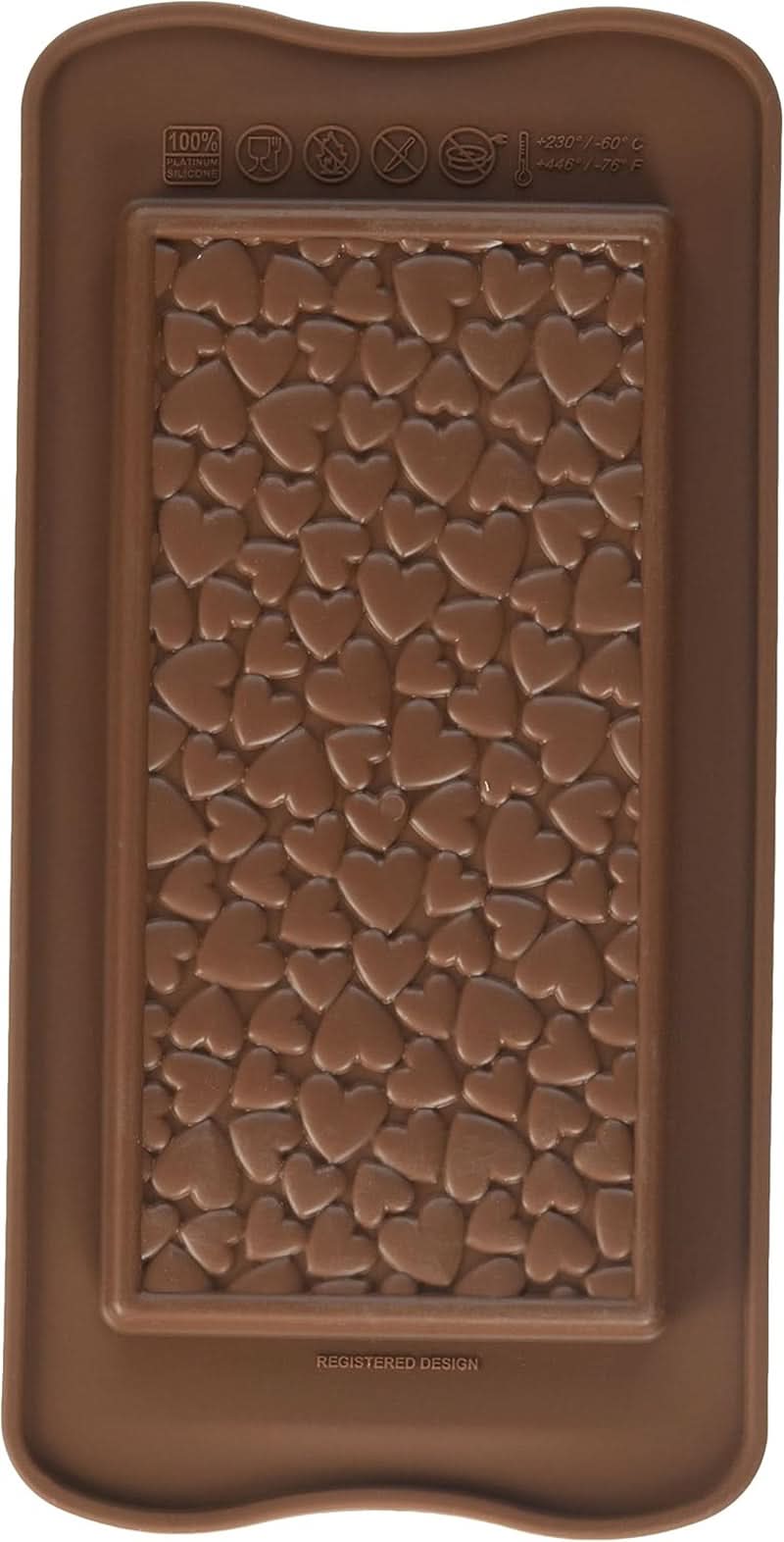 Szilikon formájú Silikomart Love Tablets 15,5 x 7,7 x M 0,9 cm, 85 ml, 1 üreges (SCG38) Kitchen Naty Shop