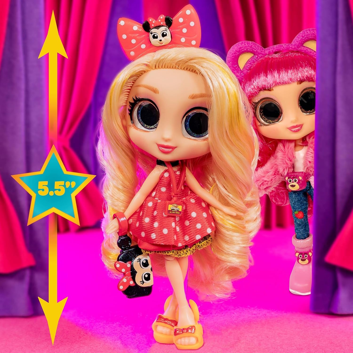 Disney Doorables Adoorbs Serie 1 Sammlerpuppen mit Zubehör, 14 cm, Fashion-Puppe, Spielzeug ab 5, Just Play