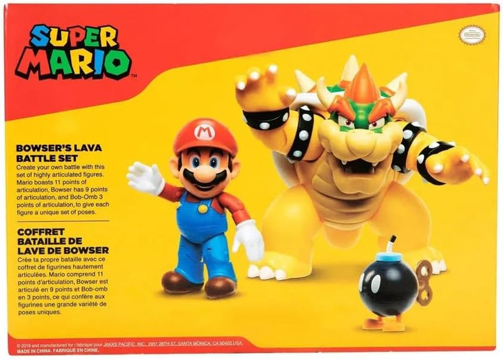 Nintendo Super Mario Bowser 18 cm vs. Mario figurakészlet (1. hullám) Akciófigurák Naty Shop
