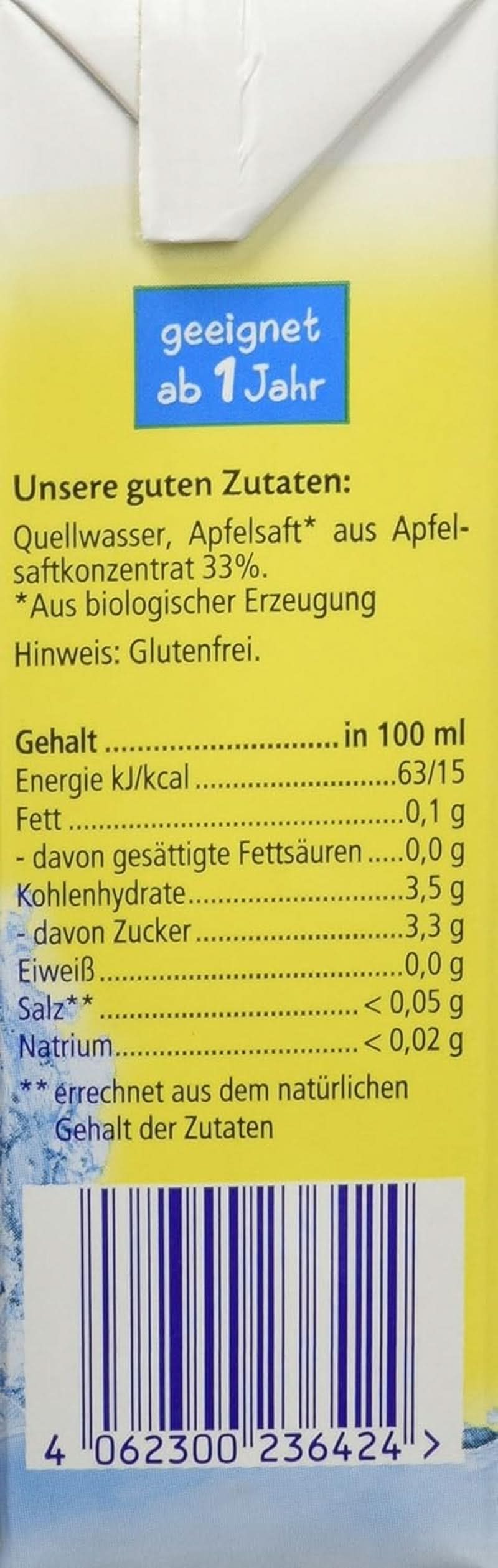 Hipp bio almalé sima vízzel, 15 db-os kiszerelésben (15 x 200 ml) Mother and Child Naty Shop