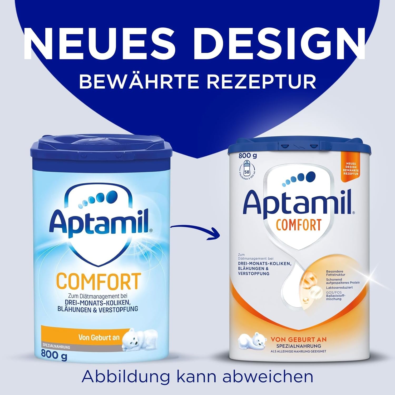 Aptamil Comfort - Különleges tápszer születéstől kezdve - 1 x 800 g