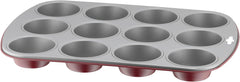 Eredeti Kaiser Classic plus Muffinform Für 12 Muffin, Muffinform Blech 38X27 cm, Antihaftbeschichte, Standardgröße, Cupcake Formen, Muffin Backform, Rot Formák és tepsi Naty Shop Rot