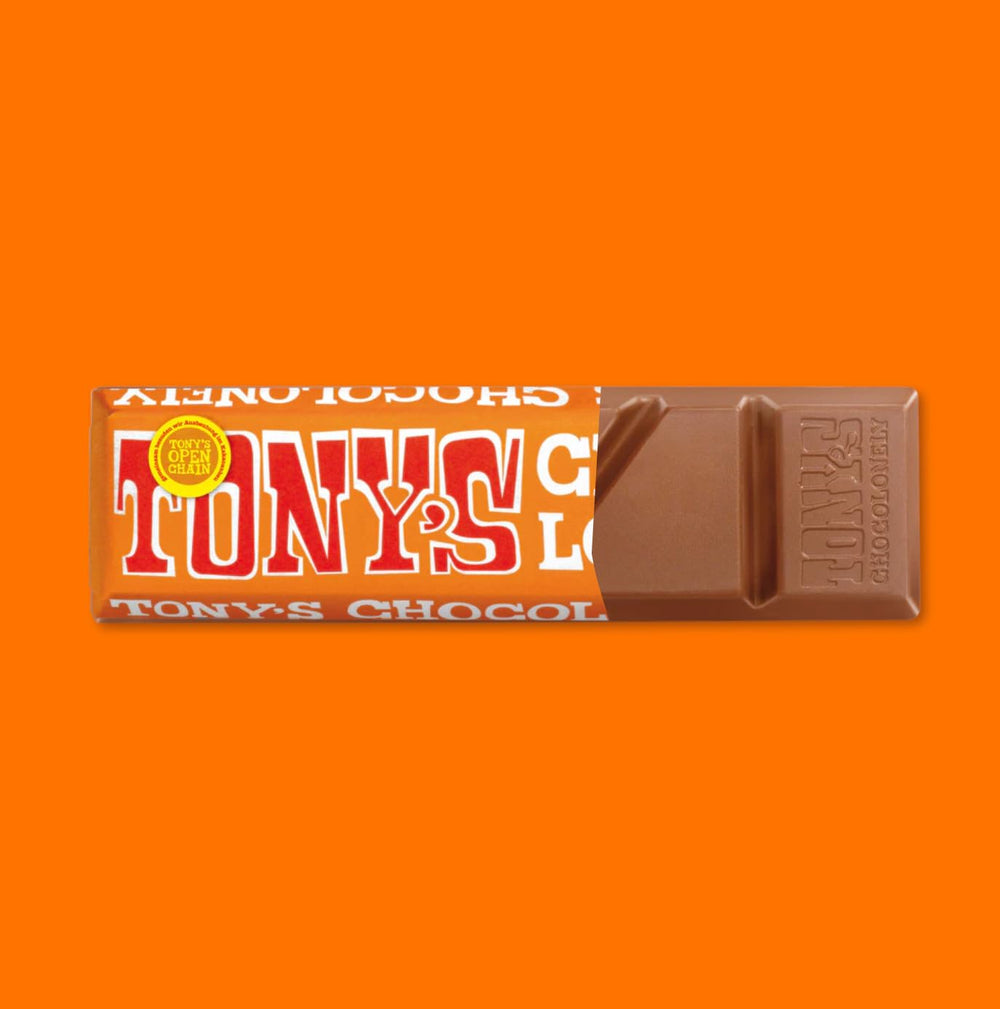Tony's Chocolonely, tejcsokoládé karamellel és tengeri sóval 47g