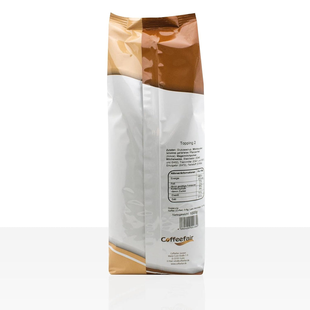 Coffeefair Cappuccino Topping 2 Instant-Milchpulver 10 x 1kg, Milchpulver für Kaffee- & Heißgetränkeautomaten, 20% Magermilchanteil, stabilizátor Milchschaum, ergiebig