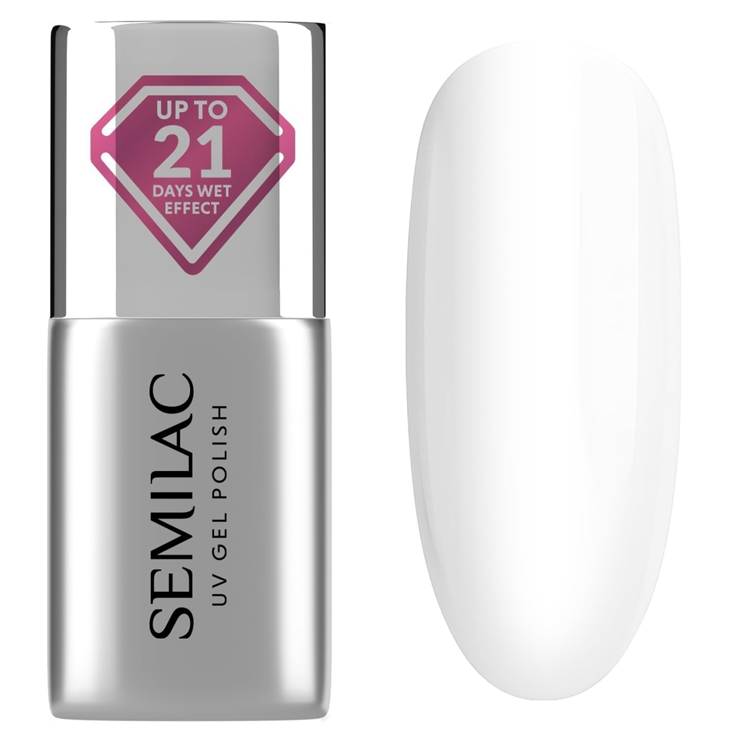 Semilac Top Coat körömlakk 7 ml, innovatív, UV/LED, hibrid körömlakk, fényes felület, véd, átlátszó