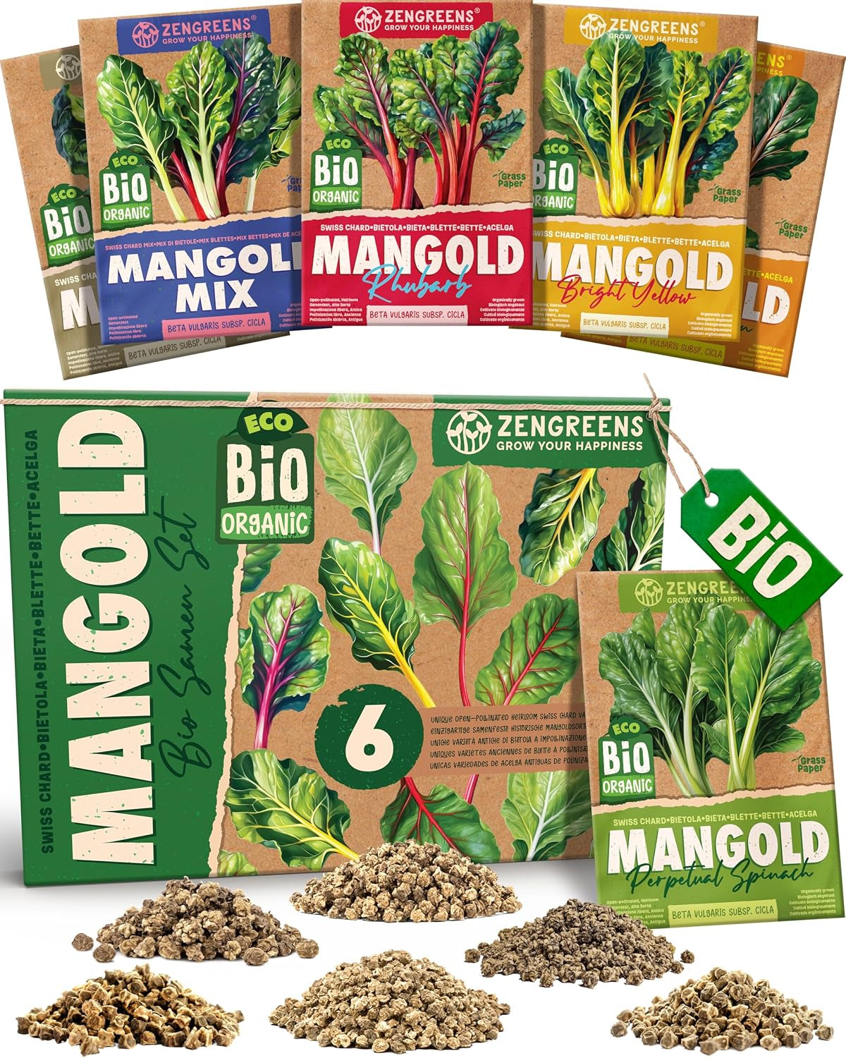 Bio bazsalikommagok 6-6 db-os készletben a könnyű termesztéshez kertben, erkélyen vagy emelt ágyásban - Vetőmagok - Palánták