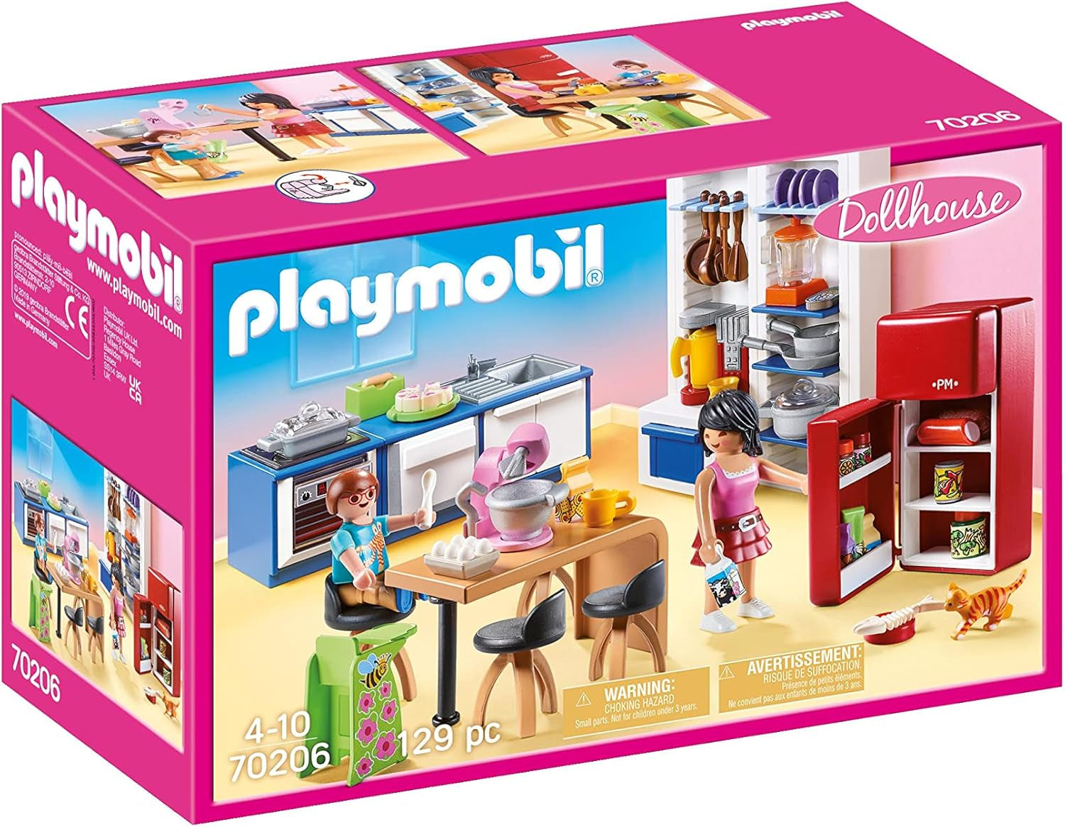PLAYMOBIL babaház 70209 Ifjúsági szoba lányfigurával és kiegészítőkkel, 4 éves kortól Dollhouses Naty Shop Kitchen