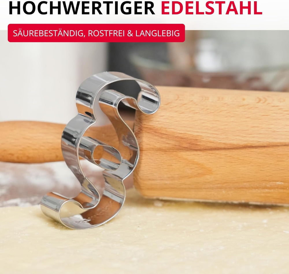 Formă de biscuiți Westmark în formă de paragraf – Forme de biscuiți din oțel inoxidabil pentru avocați și profesioniști din domeniul juridic – Formă precisă pentru aluat, brânză, legume și decorațiuni pentru petreceri, 8 cm