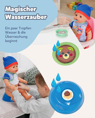 BABY Born Jonas - păpușă bebeluș 43 cm - 10 funcții, inclusiv accesorii și saltea - Funcționează complet fără baterii - Potrivit pentru copii cu vârsta de 3 ani și peste