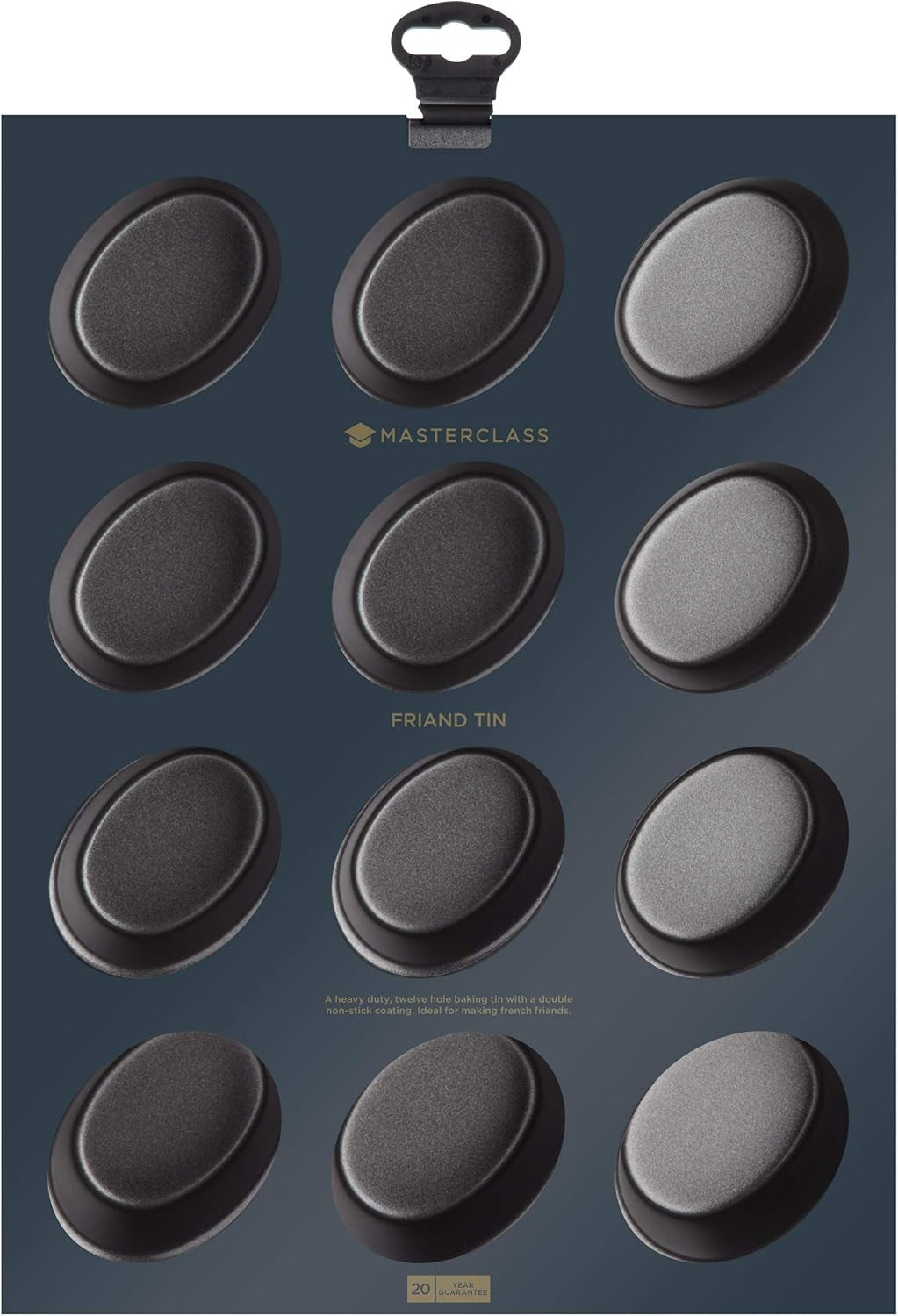 Masterclass Friand Pan - 12 Hole, Grau Formák és tepsi Naty Shop