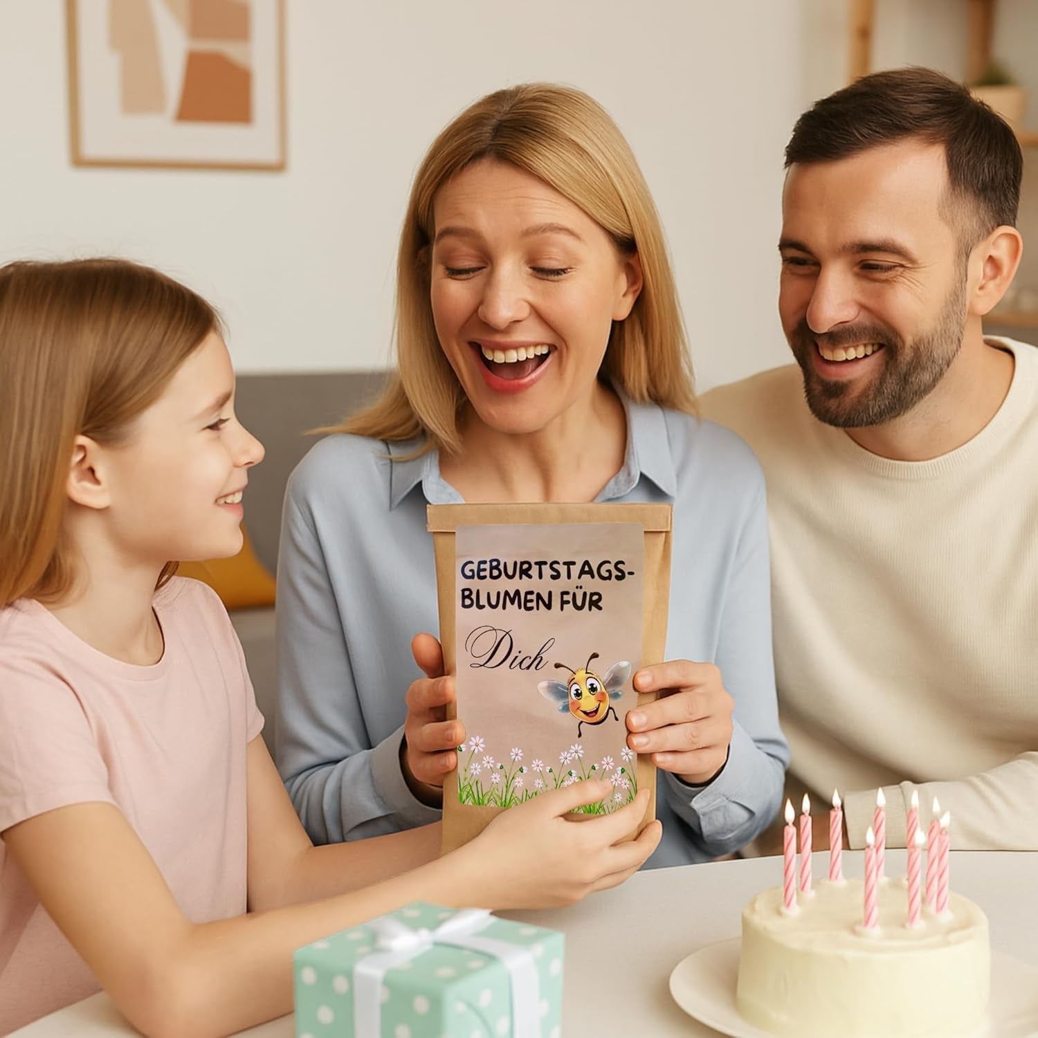Születésnapi ajándék, Születésnapi virágültető készlet, Meglepetés-ajándéktáska, Születésnapi ajándék nőknek, Virágmagok egyéni ültetéshez