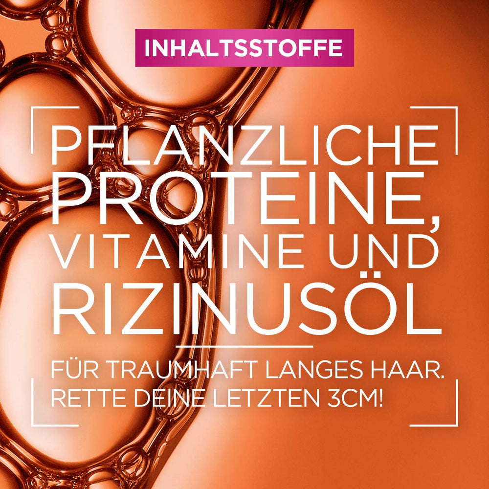 L'Oréal Paris Elvital Anti Split End Hair Mask pentru păr lung, deteriorat, Tratament intensiv pentru clătire, Cu vitamine vegetale și ulei de ricin, Dream Length Super Build-up Mask, 1 x 300 ml Masca de par Naty Shop