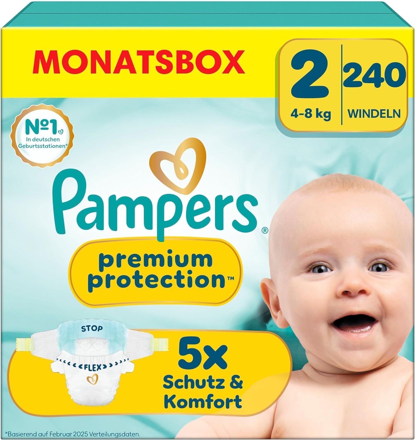 Pampers Premium Protection Size 5, 152 pelenka, 11kg-16kg, az első számú bőr és szivárgás elleni védelem