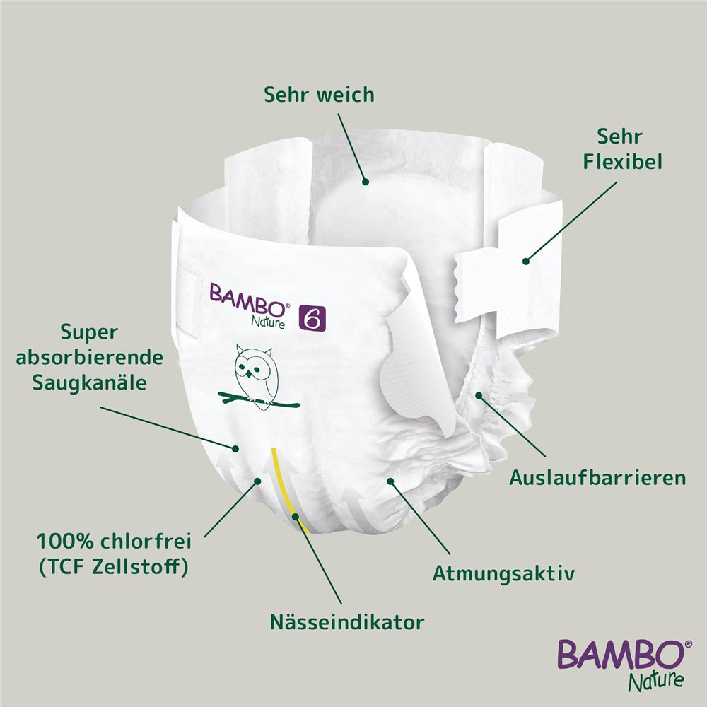 Bambo Nature Premium Eco pelenka, 6-os méret, 1,63 kg