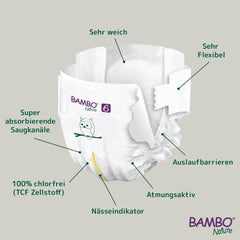 Bambo Nature Premium Eco pelenka, 6-os méret, 1,63 kg
