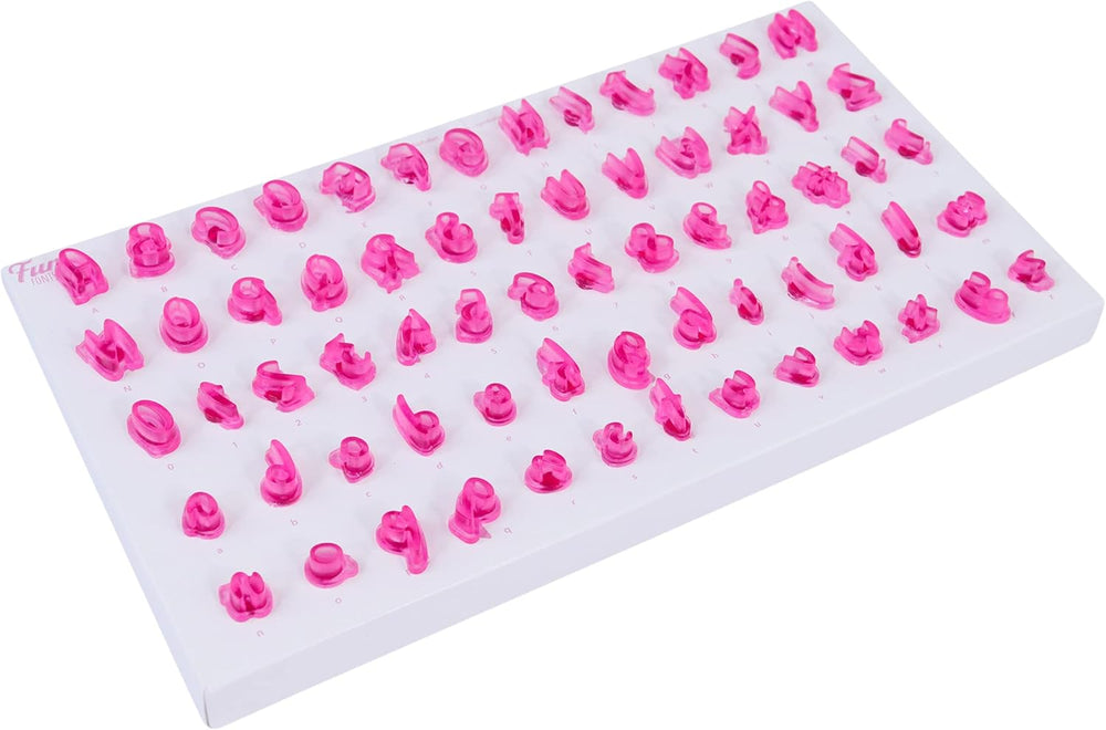 FF60 Fun Fonts-Cupcake és Cookie bélyegzőkészlet tortatervezéshez, 66 részes, 3. gyűjtemény, műanyag