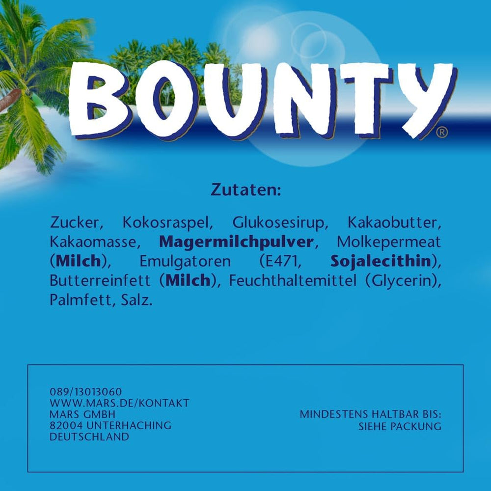 Bounty csokoládészeletek kókuszos csokoládé ízű 24 szelet egy csomagban (24 x 57 g)
