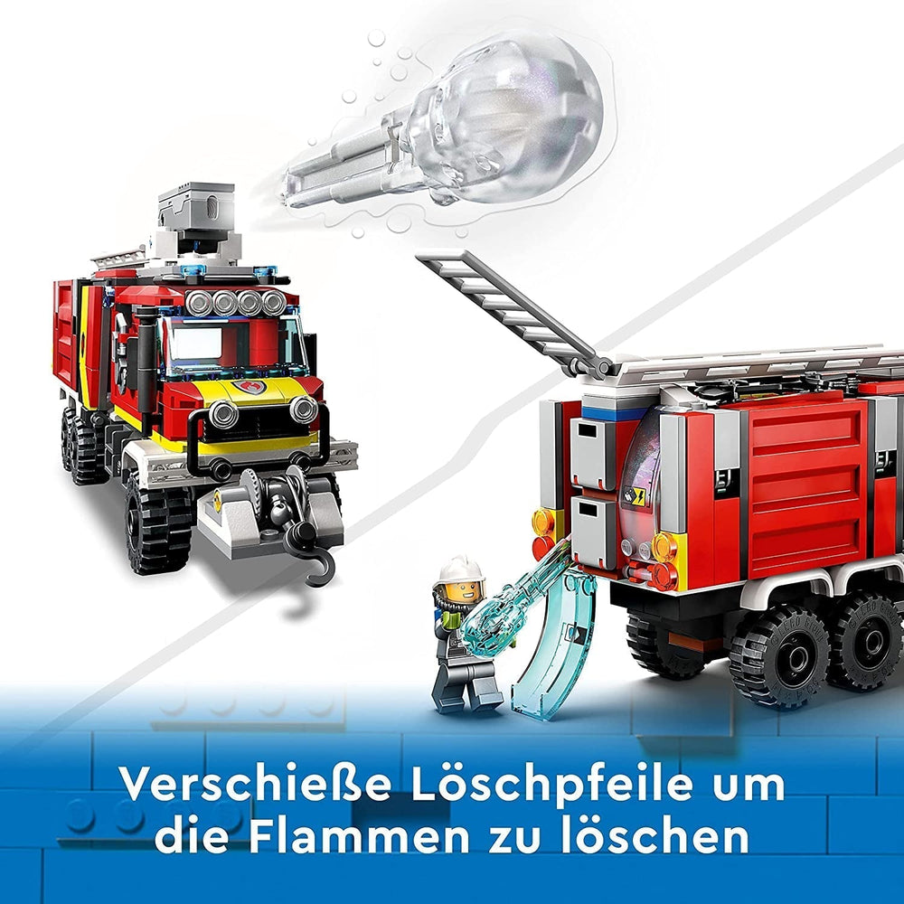 LEGO 60374 City Fire Brigade Command jármű Modern tűzoltóautó játék tűzoltó drónokkal gyerekeknek való építőkészletekkel Besuche den LEGO-Store