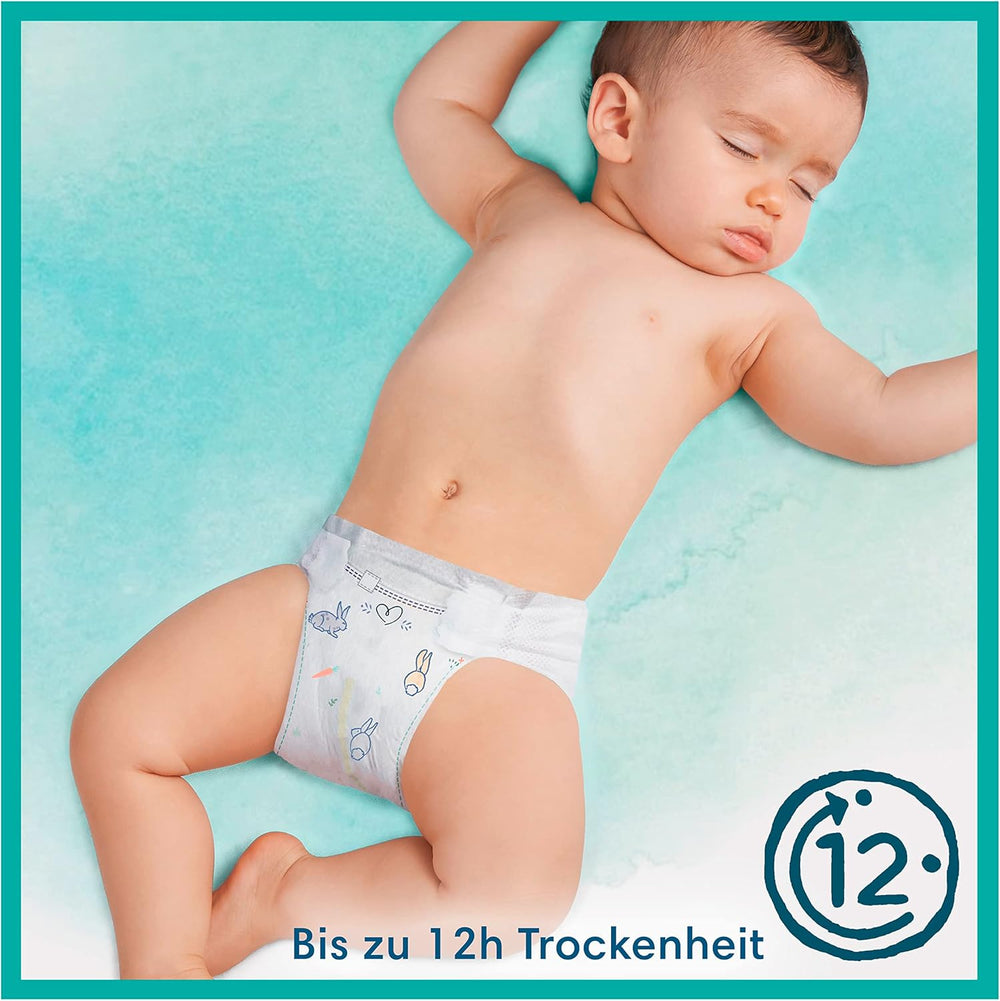 Pampers bébi pelenkák, 2-es méret (4-8 kg), Harmony, Half Moon Box, gyengéd bőrvédelem és gyógynövény-összetevők, 240 darab