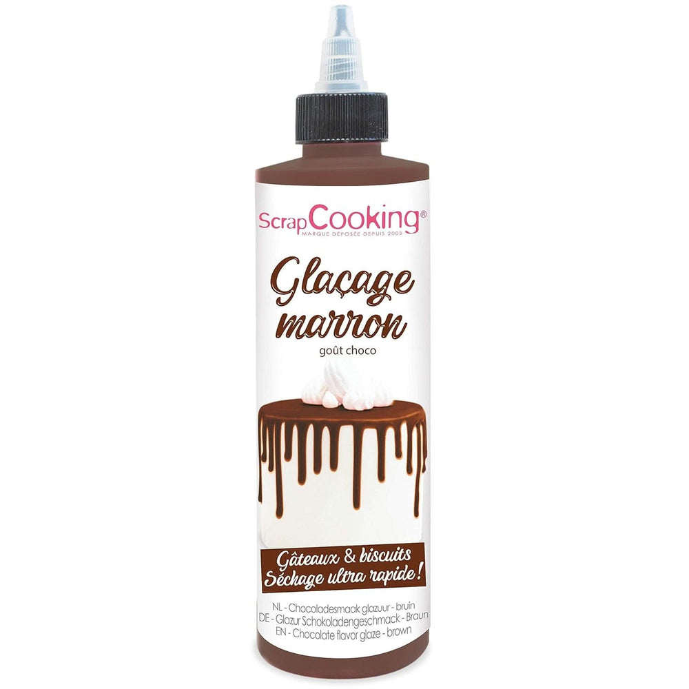 Scrapcooking, Glazura Drip Cake, 140 grame Glazuri si Decor Naty Shop Maro