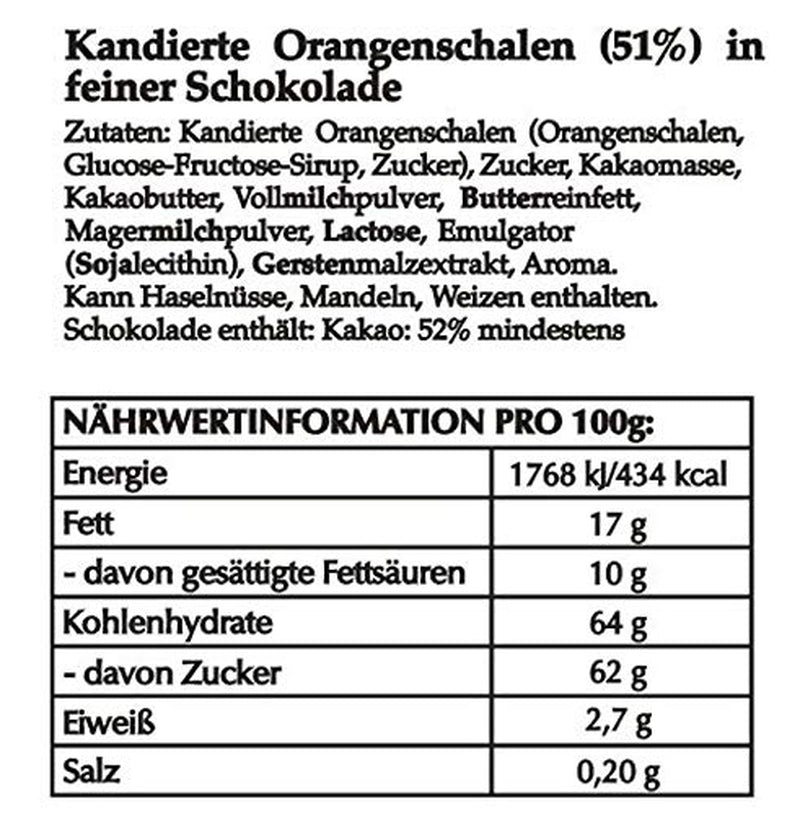 Hofbauer Vienna Orangette nyers, csokoládéval bevont narancsszeletek, 1000 g