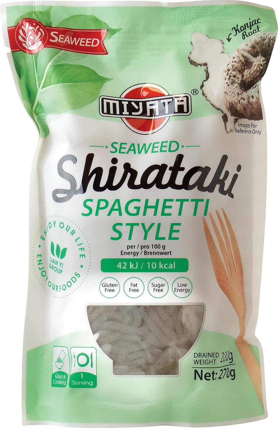 Miyata Shirataki Udon Noodles Konjac lisztes csomag 6 db (6 x 270 g)