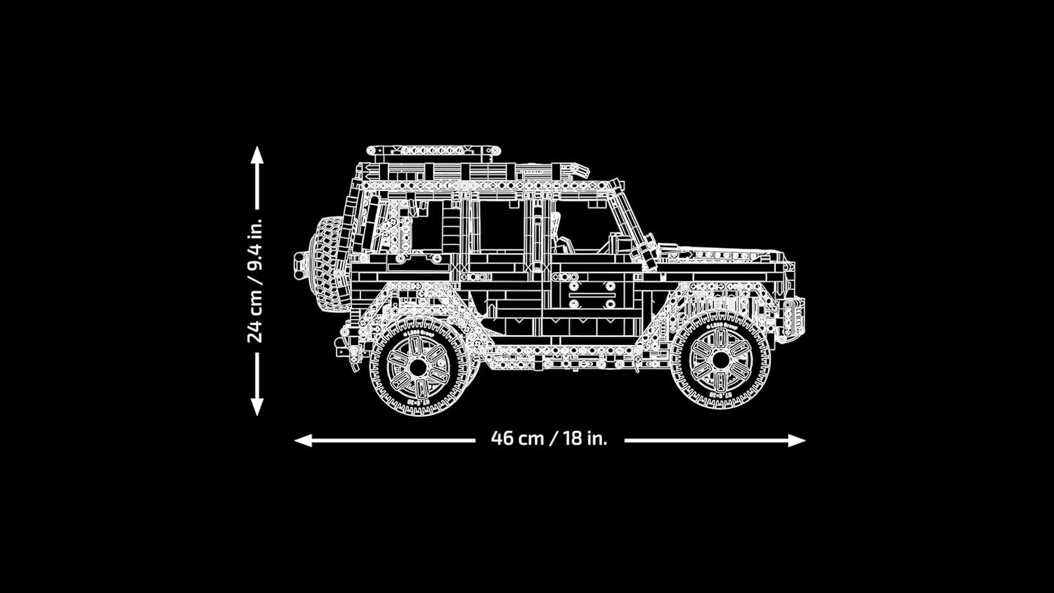 LEGO Technic Mercedes-Benz G 500 Professional Line, Bauset mit Auto-Modell der G-Klasse, Geschenk für Erwachsene, Luxusgeländewagen Set, Mercedes-Sammlerstück, Spielzeug-Auto 42177