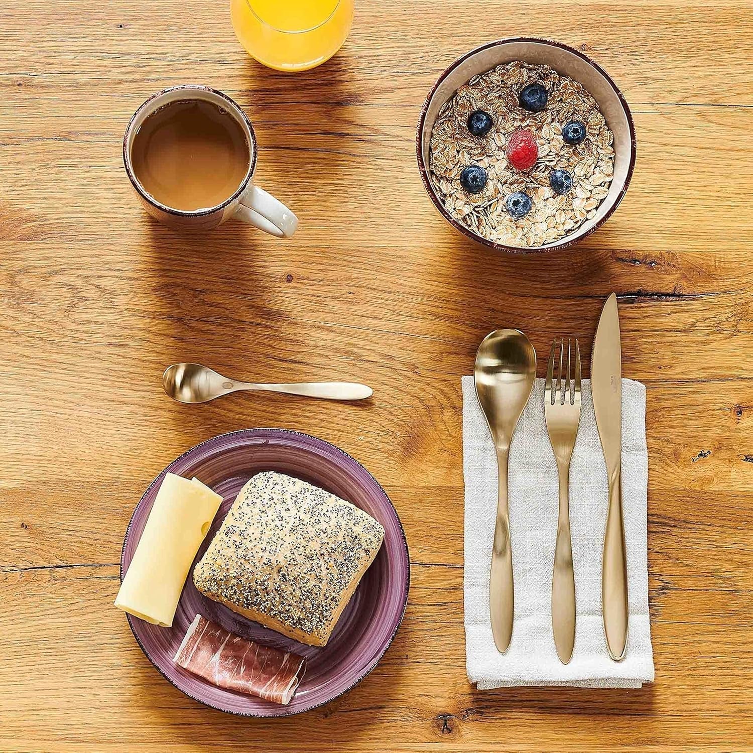 MÄSER 931950 Bel Tempo II serviciu de mic dejun pentru 6 persoane în aspect vintage, ceramică pictată manual Seturi vesela masa Naty Shop