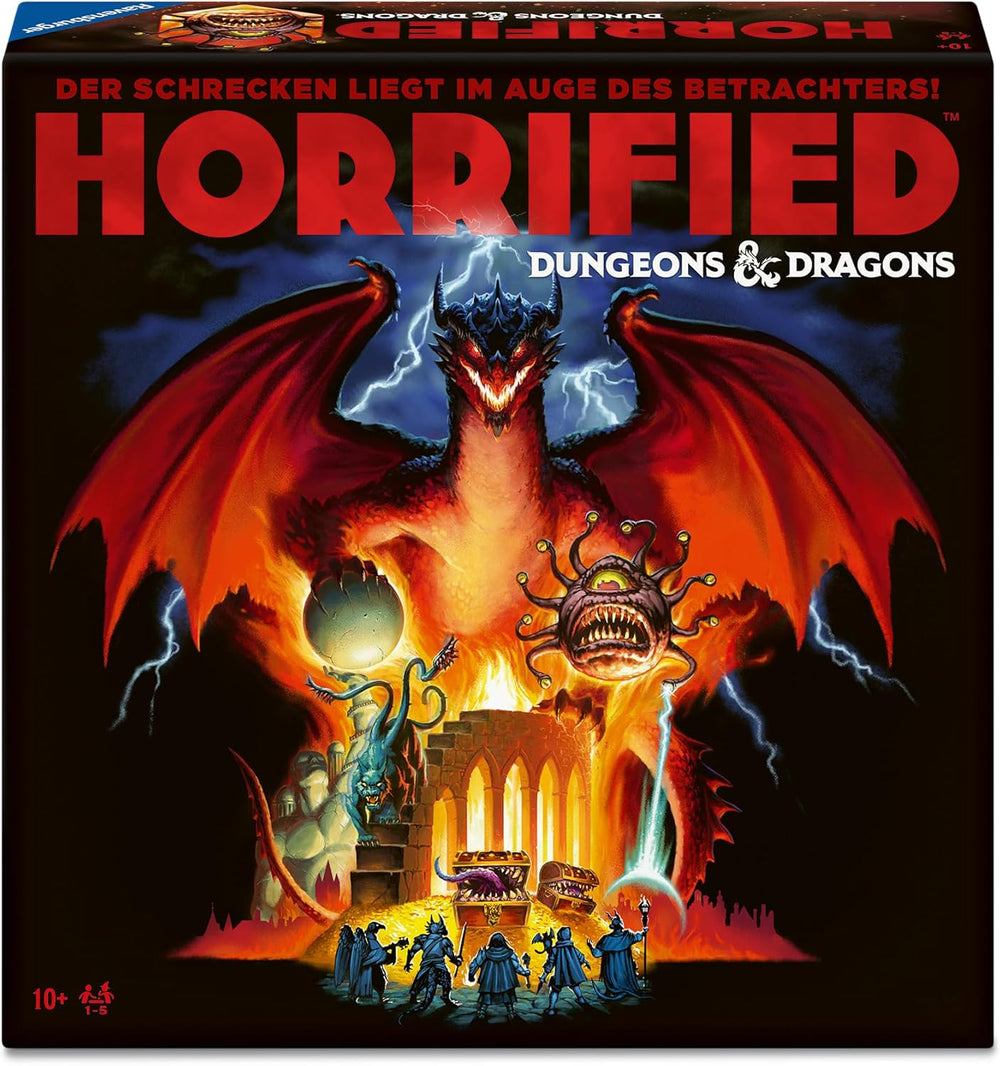 Ravensburger 24755 - Horrified Dungeons & Dragons - 10 év feletti korosztály kooperatív társasjáték játékestekhez barátokkal vagy családdal 1-5 szörnyű és D&D rajongó számára, német kiadás