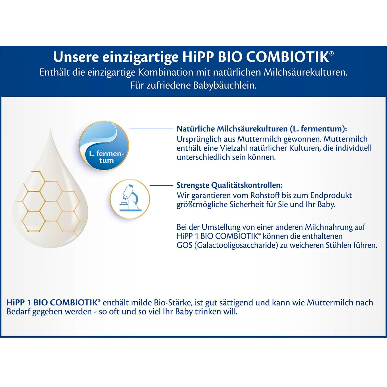 HiPP 1 Organic Combiotik (4 x 600 g), tejporos tápszer csecsemőknek születéstől fogva, természetes tejsavtenyészetekkel és könnyen kezelhető szerves keményítővel, a legjobb bio minőséggel