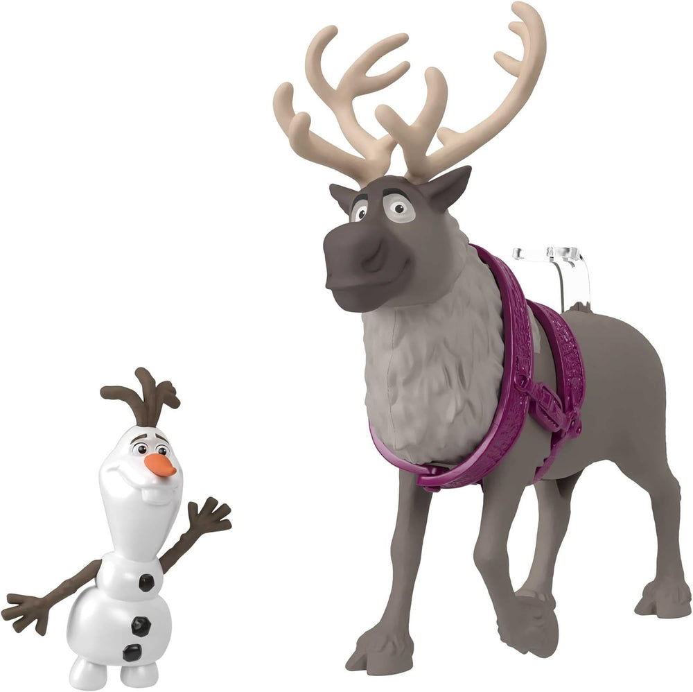 Mattel DISNEY Frozen - Set de basm cu 6 figurine jucăușe preferate, ambalaj interactiv și accesorii pentru copii, HLX04