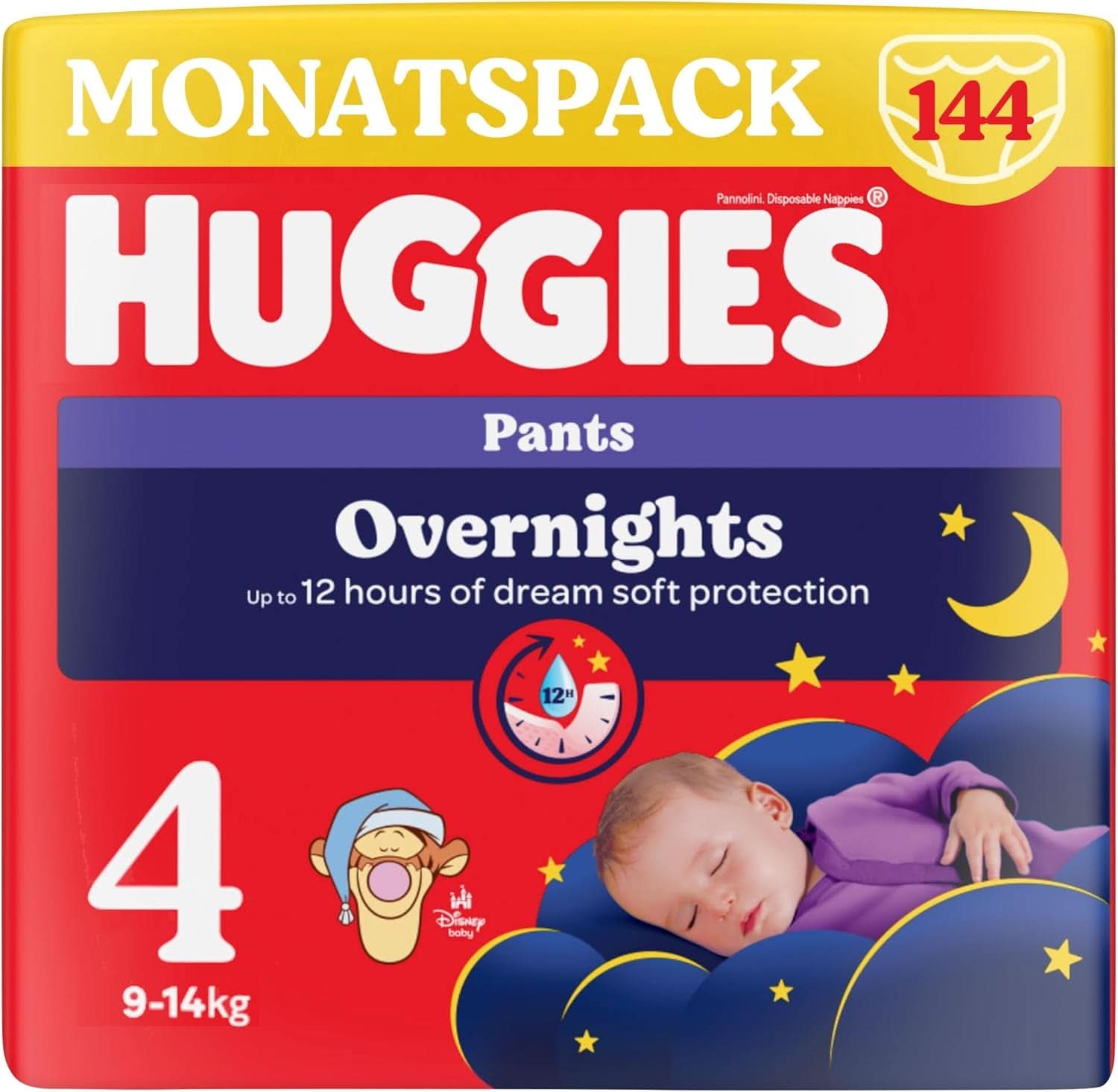 Huggies éjszakai nadrág 4-es méret (9-14 kg), havi pelenkázó doboz, 104 darab Anya és Baba Naty Shop