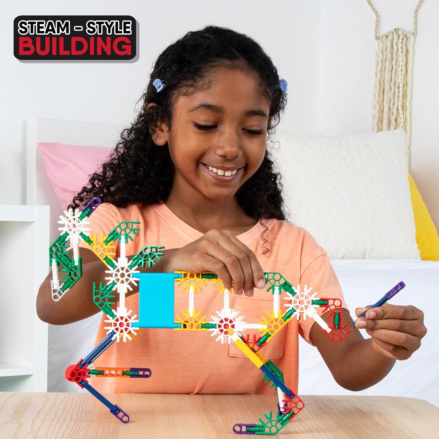 K'NEX 15210 Baukasten für Anfänger mit 40 Modellen, Lernspielzeug für Jungen und Mädchen, 141-teiliges Lernset, Konstruktionsspielzeug für Kinder, Bauspielzeug ab 5 Jahren