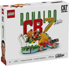 LEGO Editions Cristiano Ronaldo - Fußball-Highlights Spielzeug - 3D Modellbau mit Minifigur zum Sammeln - Kinderzimmer Deko - Geschenk für Jungen, Mädchen ab 10 Jahren und erwachsene Sportfans - 43012