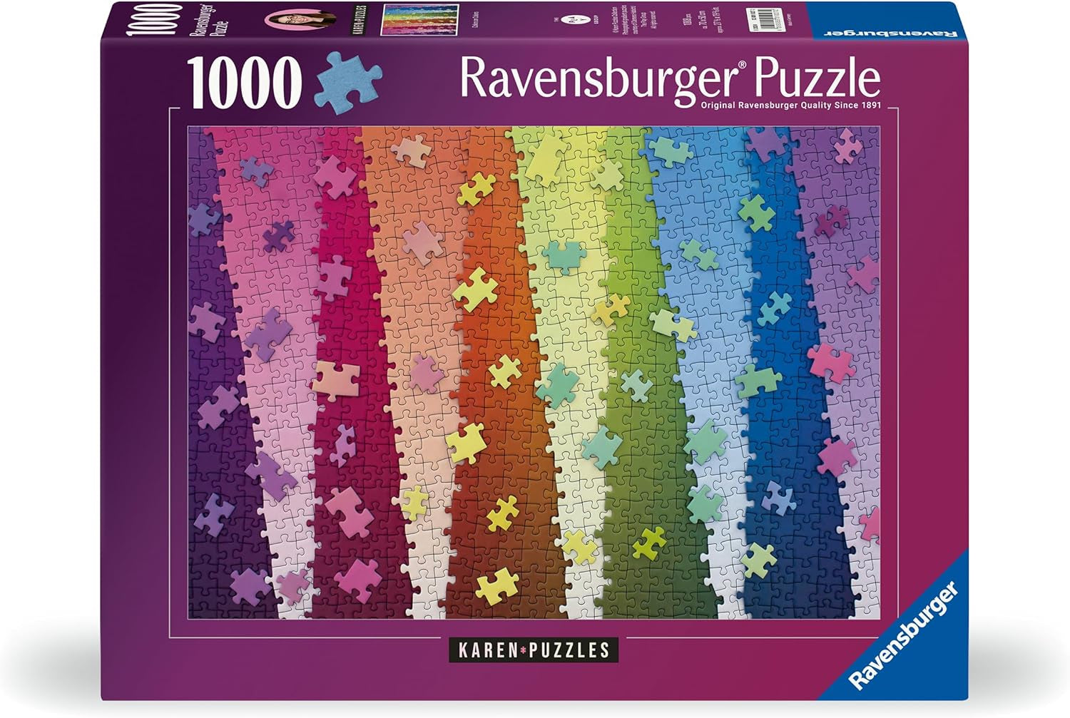Ravensburger puzzle jigsaw pentru adulți 1000 piese - Culori pe culori Puzzle Naty Shop