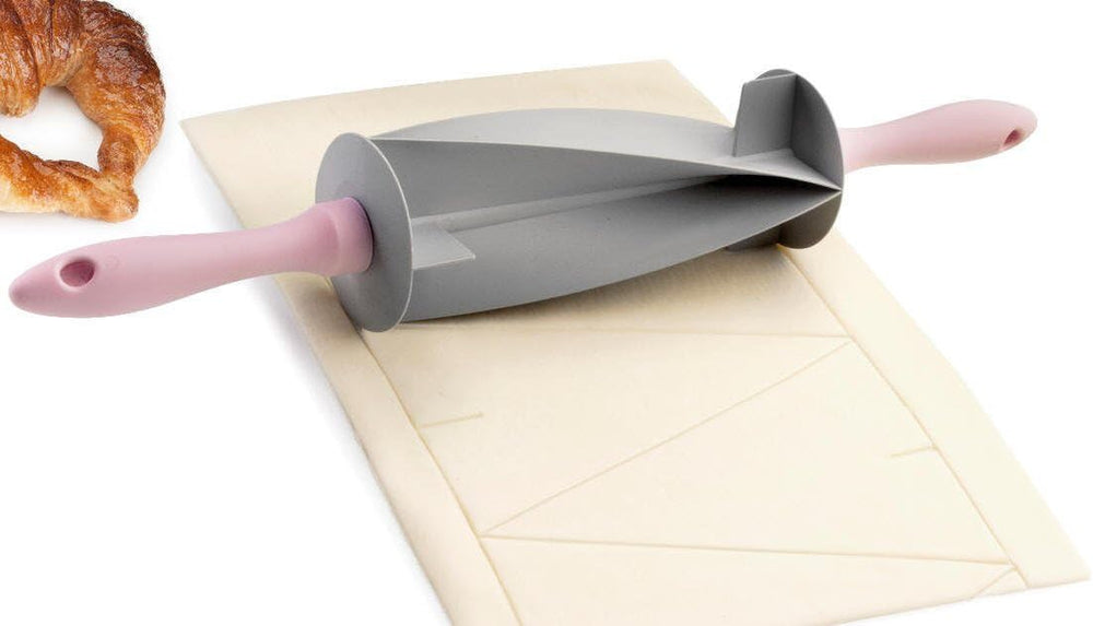 RODILLO CORTADOR DE Croissant, műanyag, szürke/rózsaszín, 18 x 18 x 10 cm