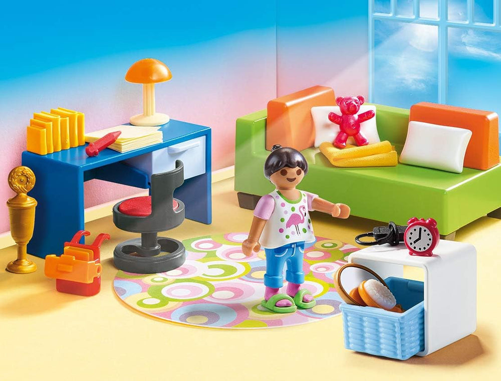 PLAYMOBIL babaház 70209 Ifjúsági szoba lányfigurával és kiegészítőkkel, 4 éves kortól Dollhouses Naty Shop